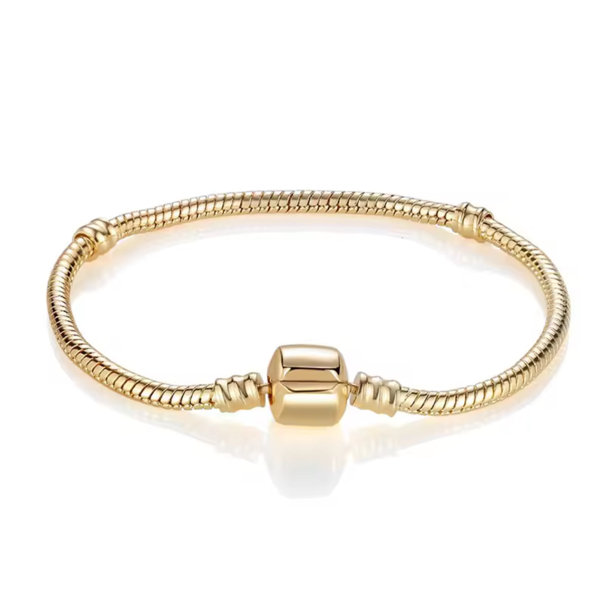 Gold charm bracelet