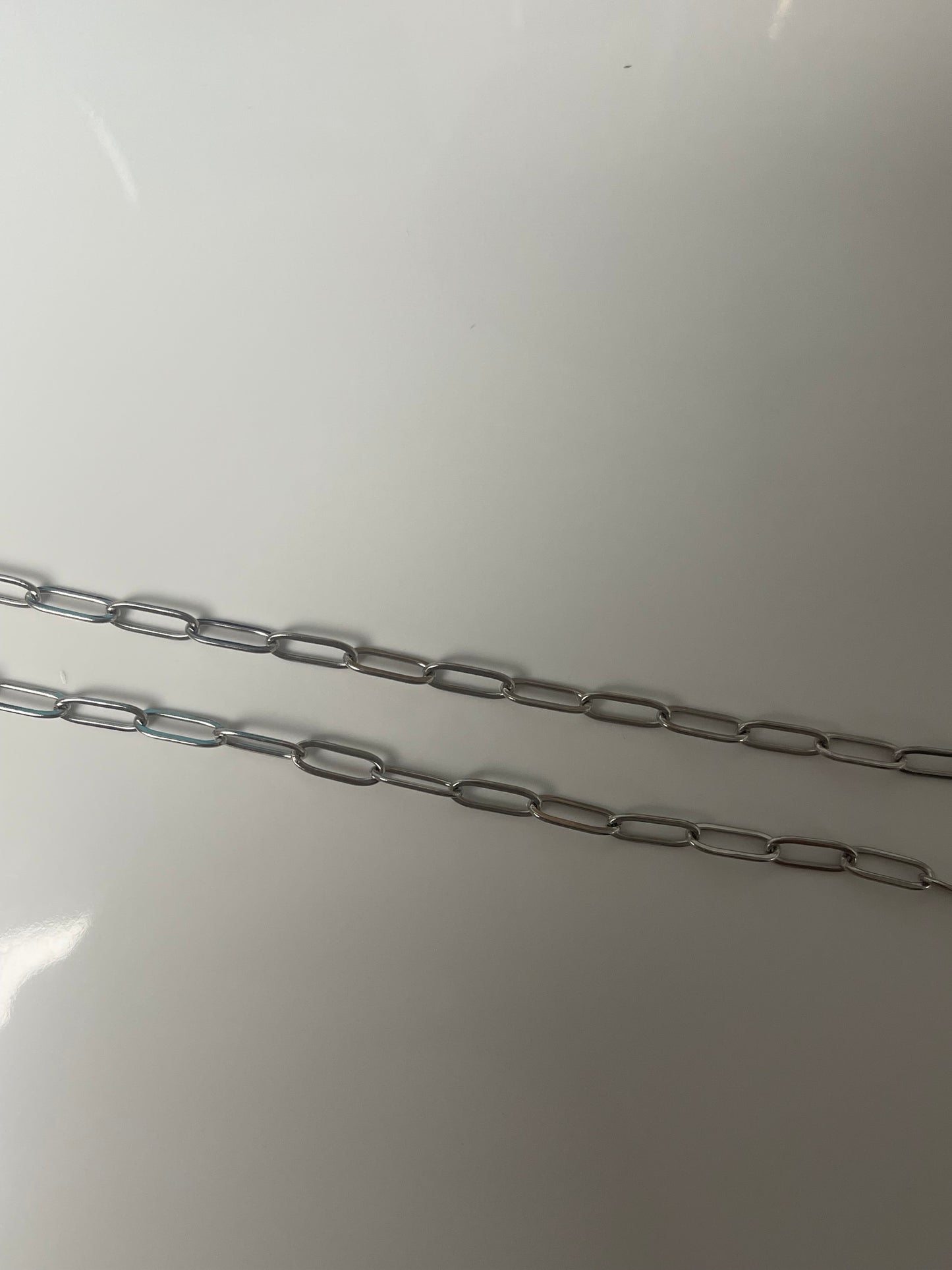 silver paperclip chain (bracelet)