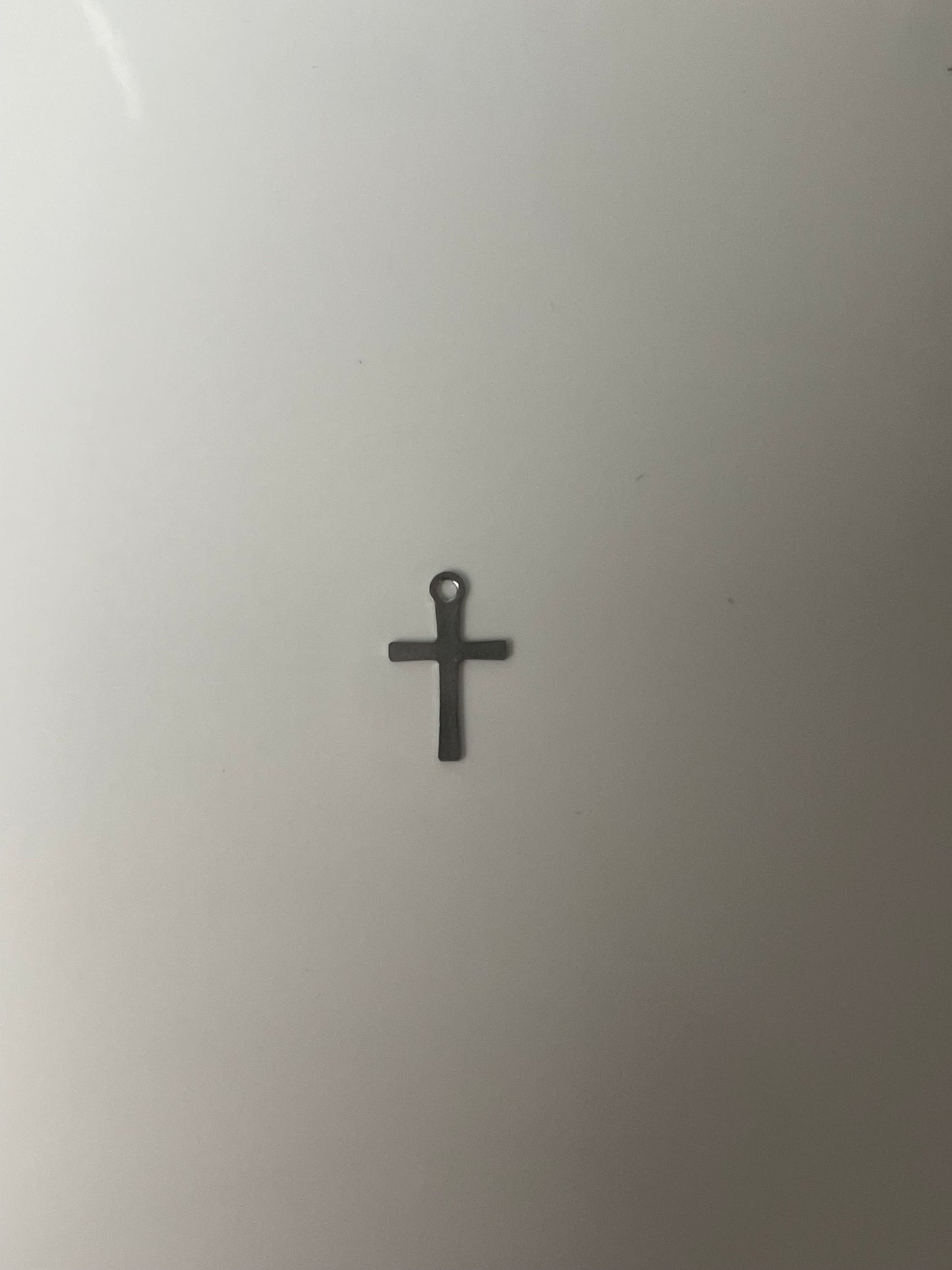 silver cross charm