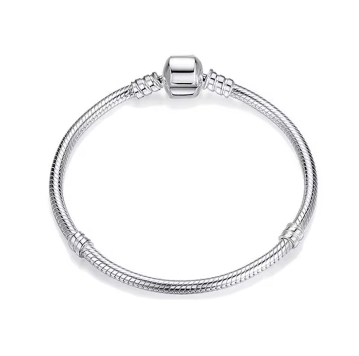 Silver charm bracelet
