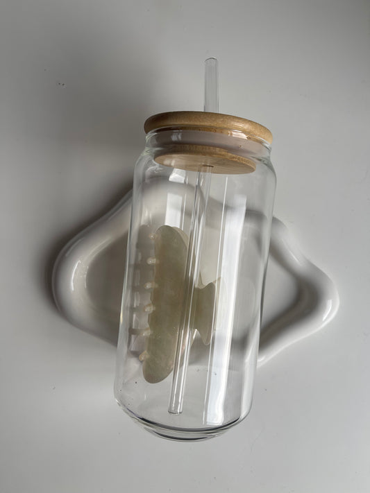 Bamboo cup + claw clip duo
