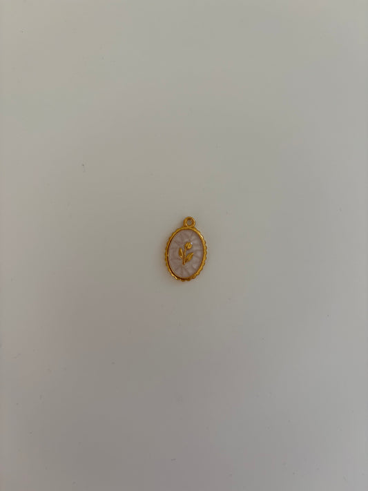 White rose charm