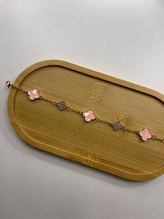 pink clover bracelet (pre order)