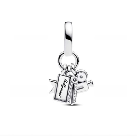 Silver camera charm