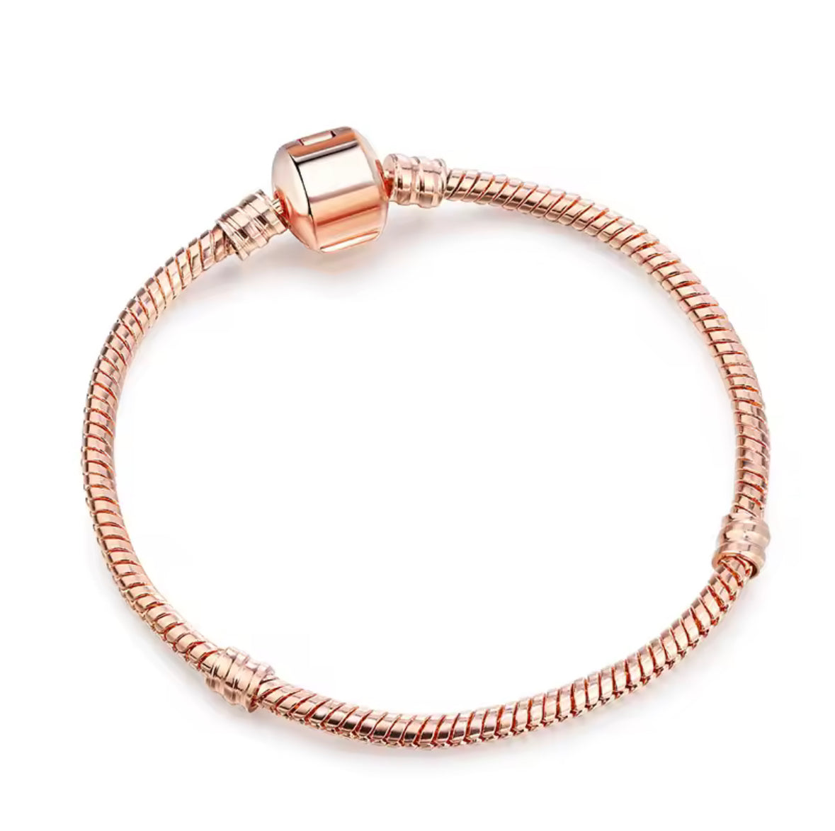 Rose gold charm bracelet