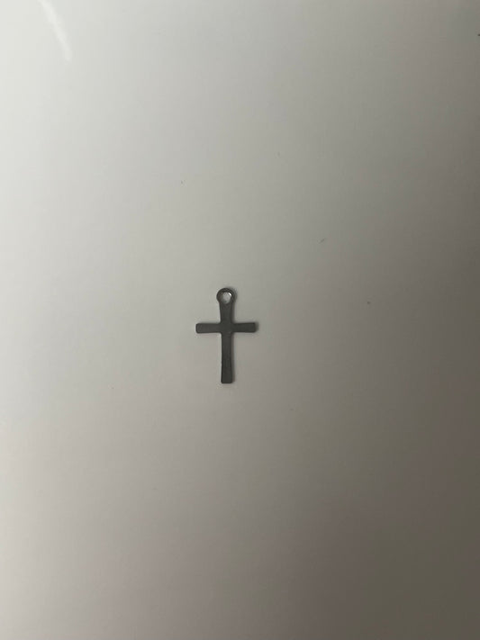 silver cross charm