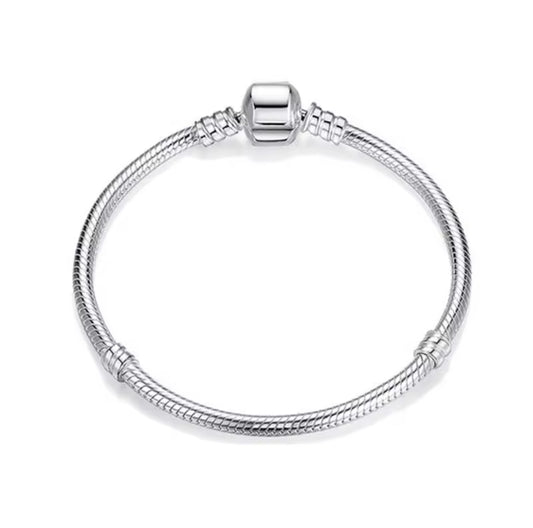 Silver charm bracelet