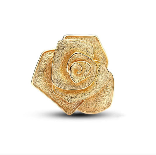 Gold rose charm