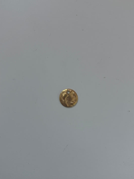 textured circle charm