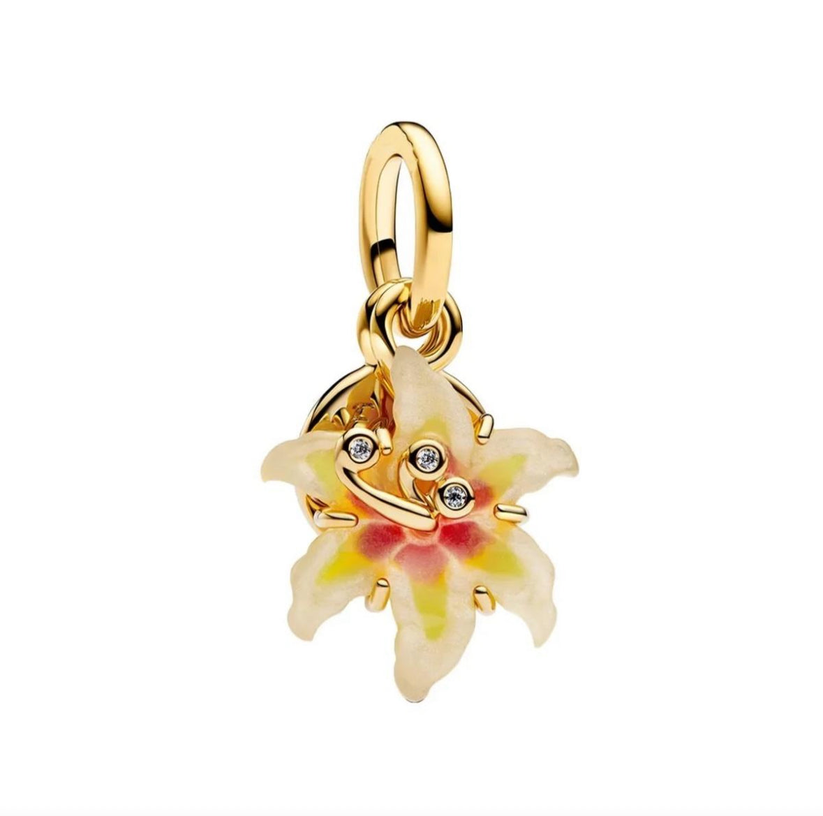 Gold summer flower charm