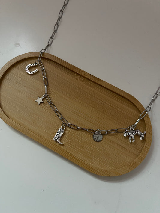 silver cowboy necklace