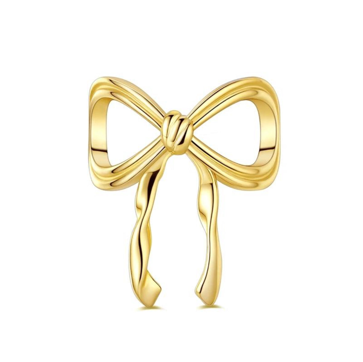 Gold bow charm