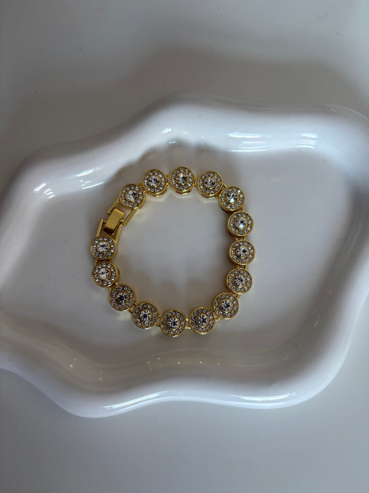 Gold crystal bracelet