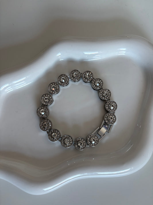 Silver crystal bracelet